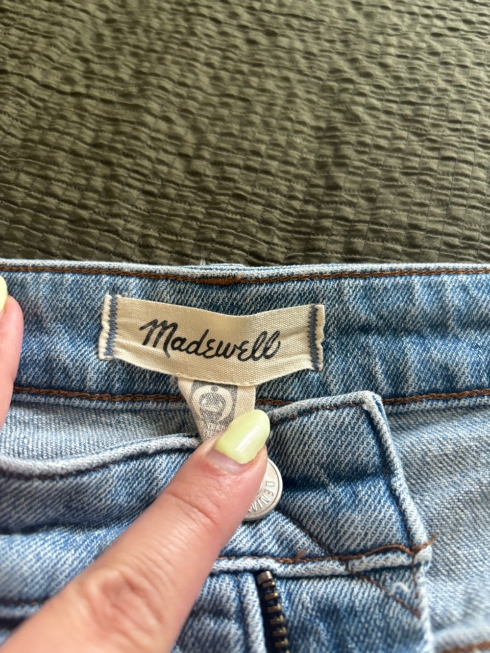 Madewell Light Blue Wide-Leg Jeans with Raw Hem - Picture 2 of 3